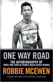 Cover for the Robbie McEwen autobiography - One Way Road with link to Fishpond site for purchase